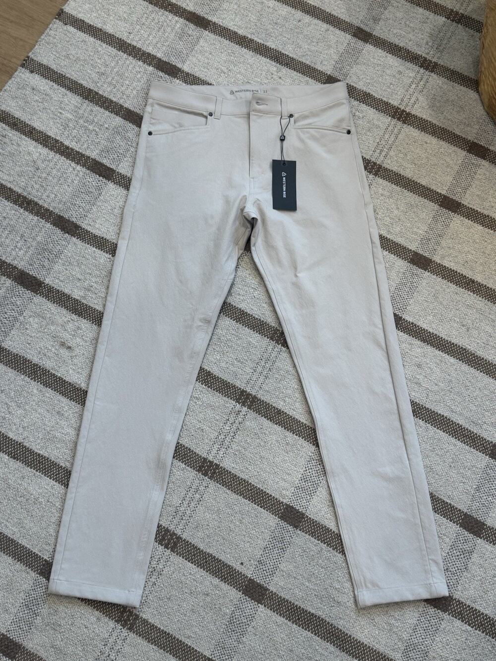 Western Rise Diversion Pants Slim 33 X 32 Light Gray Men’s Stretch Gorpcore